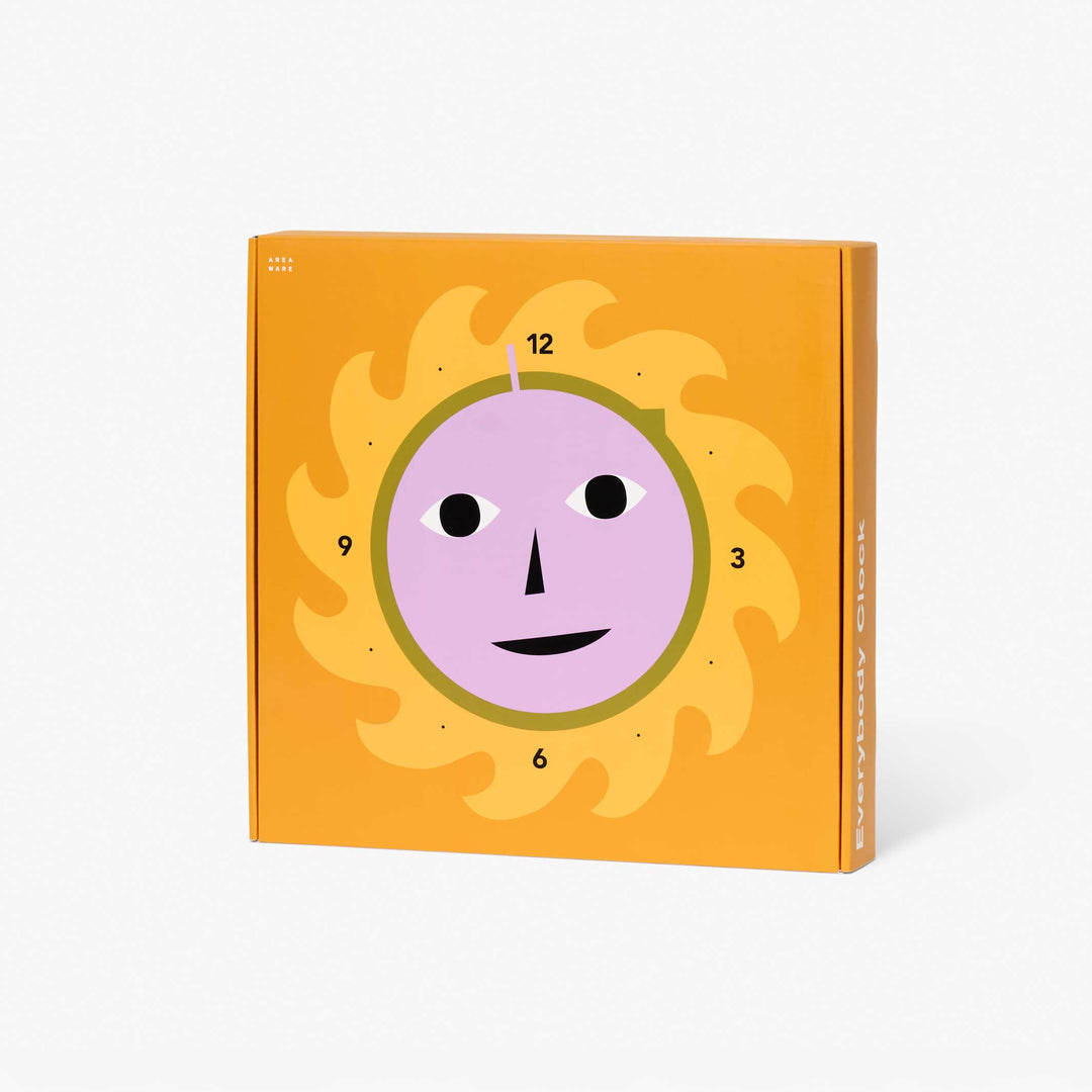 EVERYBODY CLOCK Yellow - colored Wall Wlock 30 cm ⦰ | Dusen Dusen | Areaware