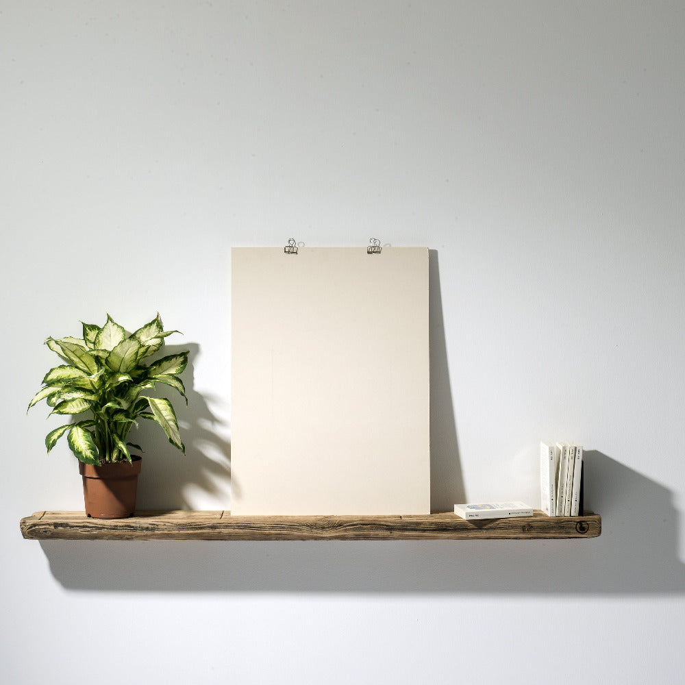 ALTHOLZ - Wandregal mit Buchstützen | weld & co