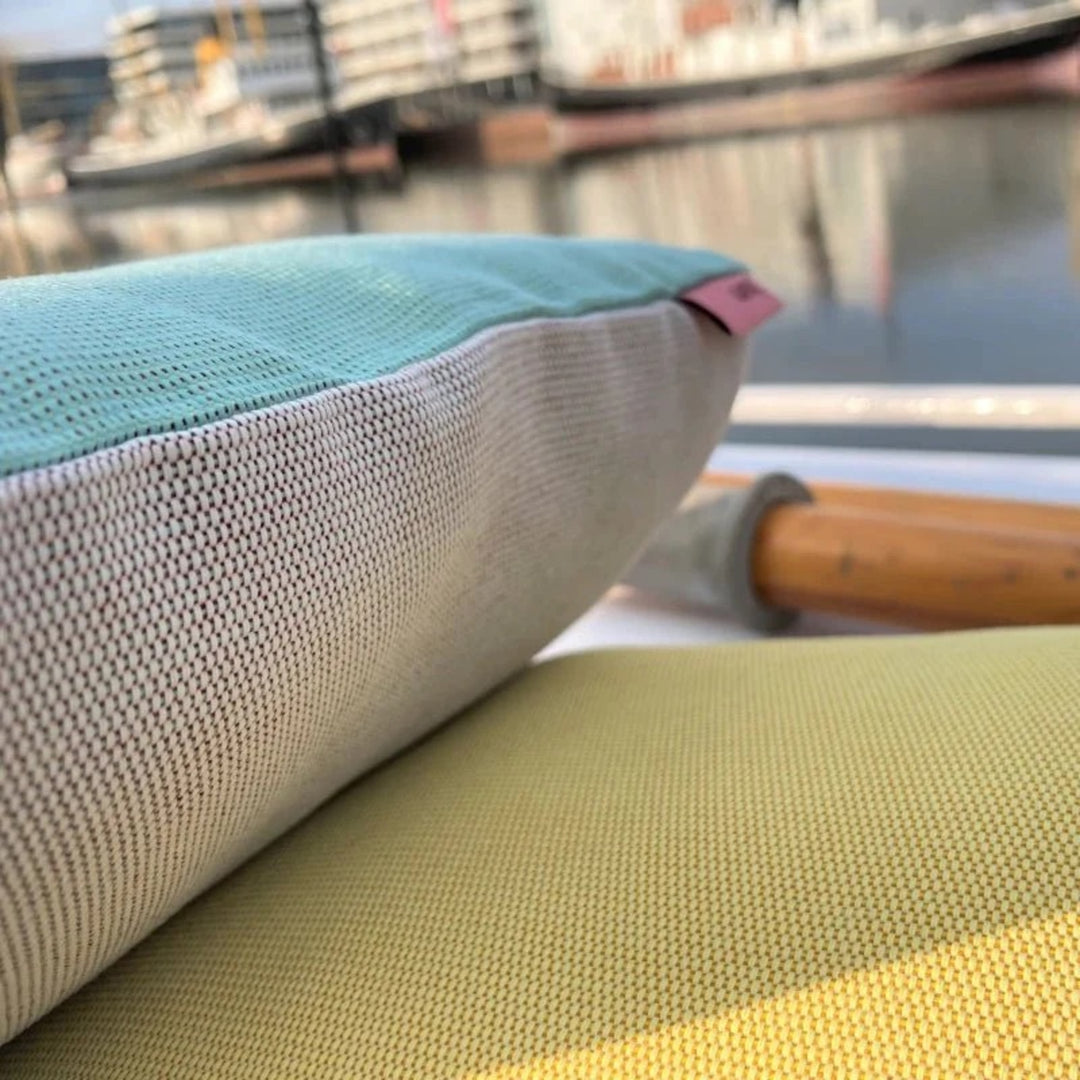 TÜRKIS & KREIDE - Outdoor Kissen - zweifarbig | hum