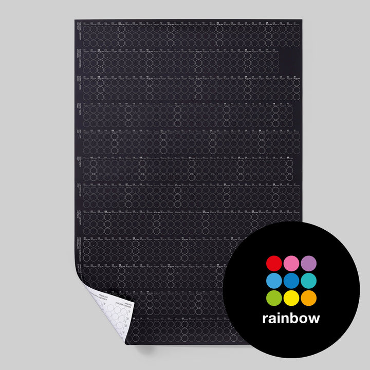 Annual planner - DOT ON HIGH - rainbow - portrait format | dot on