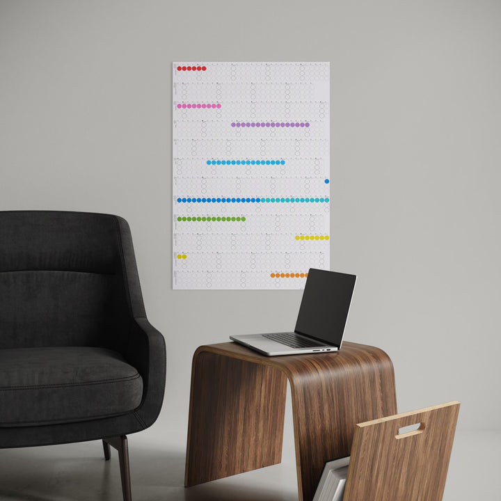 Annual planner - DOT ON HIGH - rainbow - portrait format | dot on