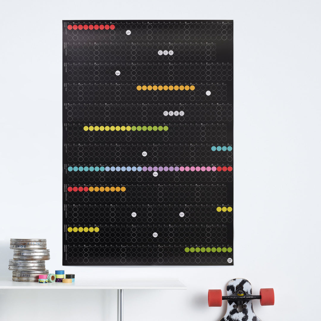 Annual planner - DOT ON HIGH - rainbow - portrait format | dot on