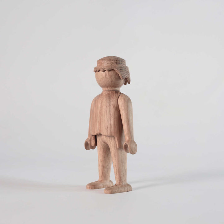 PLAYMOBIL Man Mini -  Wooden FIGURINE - Oak 10 cm high | Jakob Burgsø | boyhood