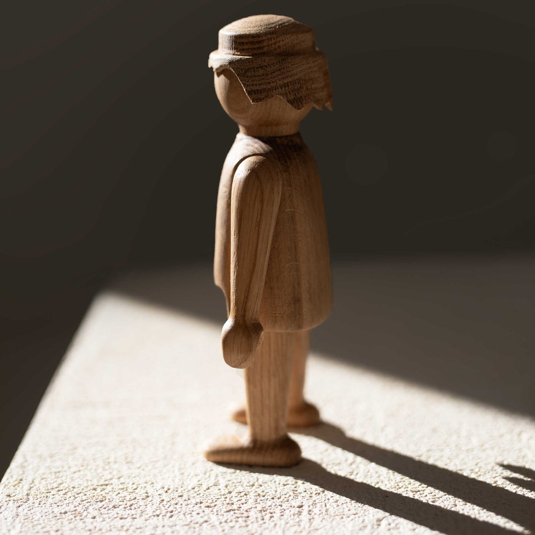 PLAYMOBIL Man Mini -  Wooden FIGURINE - Oak 10 cm high | Jakob Burgsø | boyhood