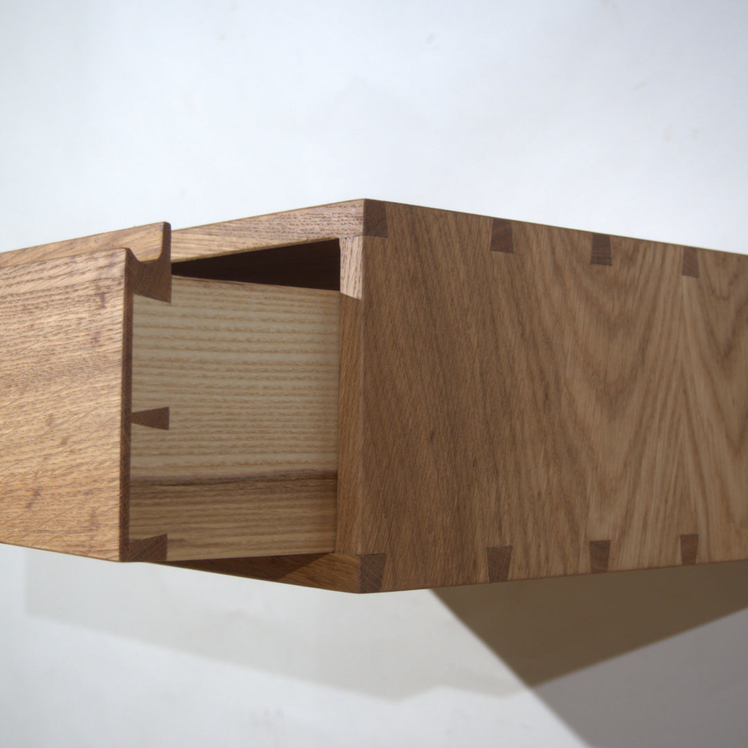 FLOAT - floating bedside table - made of oak | Hartholzdesign