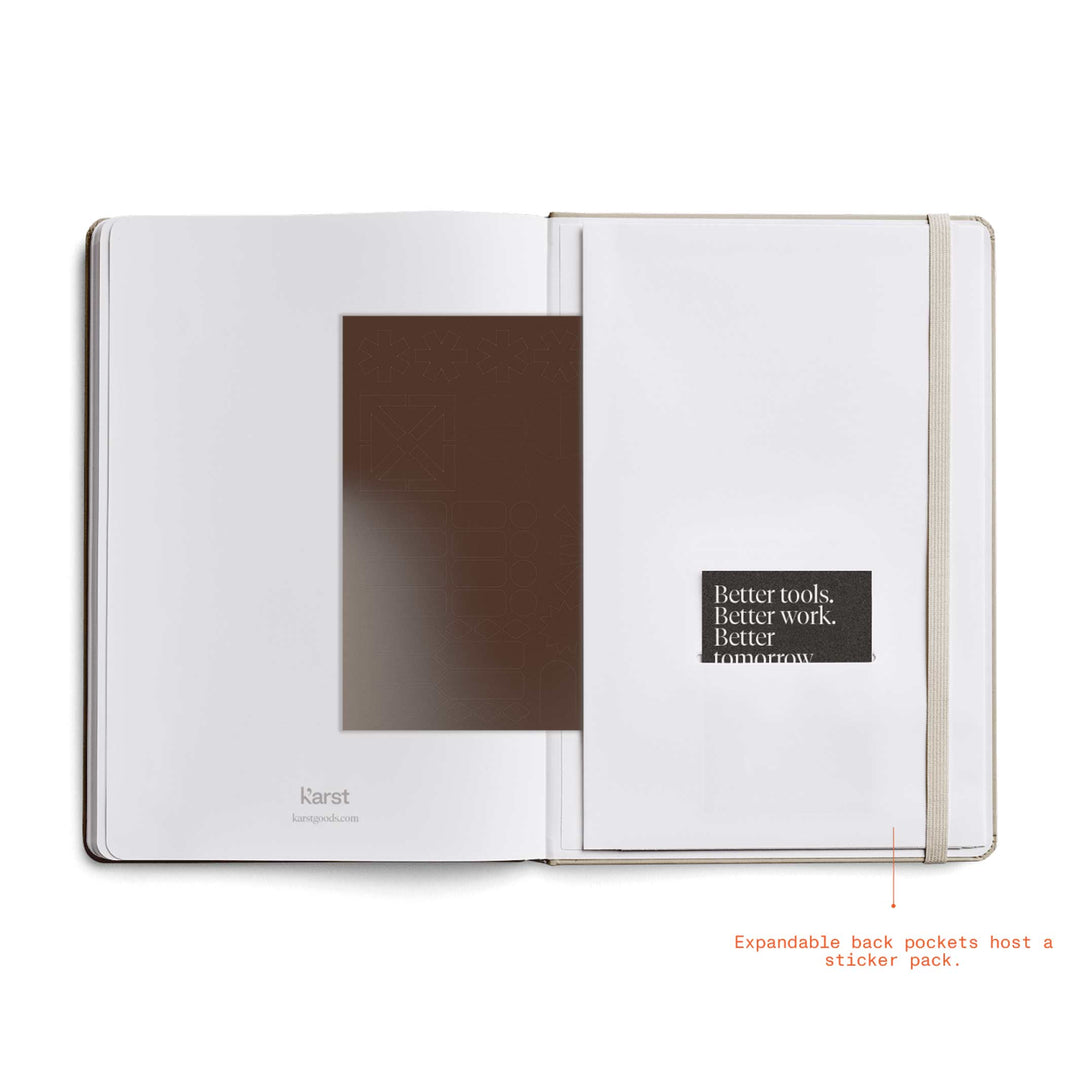 DAILY PLANNER 2026 LATTE - two-piece Daily Planner & Calendar Set - Hardcover A5 | KarstGoods