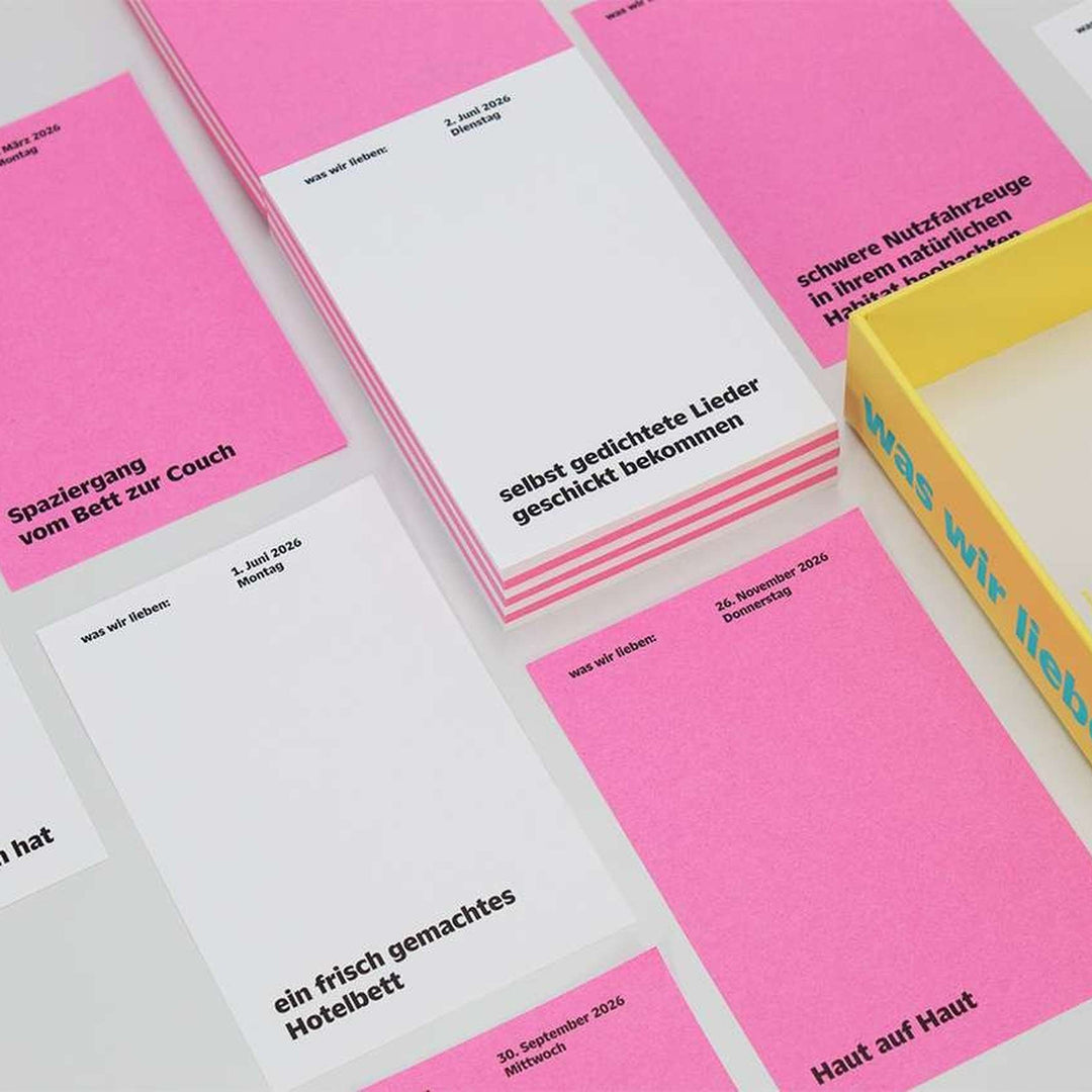 WAS WIR LIEBEN - Notes-Calendar 2026 | German Edition | Daniela Spinelli & Birte Spreuer | Verlag Hermann Schmidt