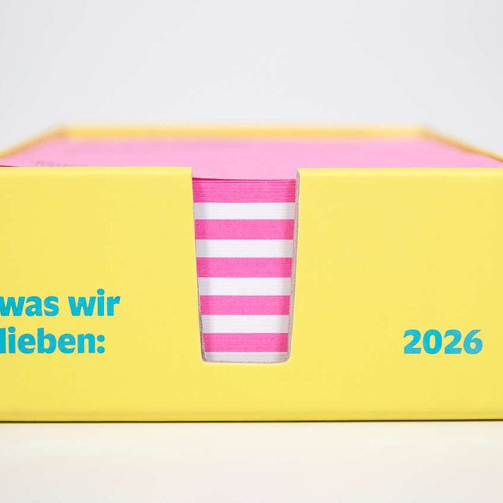 WAS WIR LIEBEN - Notes-Calendar 2026 | German Edition | Daniela Spinelli & Birte Spreuer | Verlag Hermann Schmidt