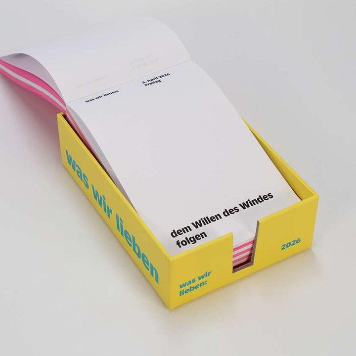 WAS WIR LIEBEN - Notes-Calendar 2026 | German Edition | Daniela Spinelli & Birte Spreuer | Verlag Hermann Schmidt