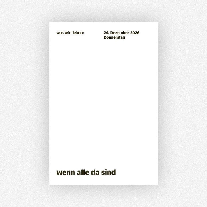 WAS WIR LIEBEN - Notes-Calendar 2026 | German Edition | Daniela Spinelli & Birte Spreuer | Verlag Hermann Schmidt