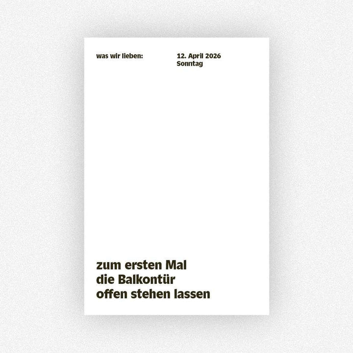 WAS WIR LIEBEN - Notes-Calendar 2026 | German Edition | Daniela Spinelli & Birte Spreuer | Verlag Hermann Schmidt