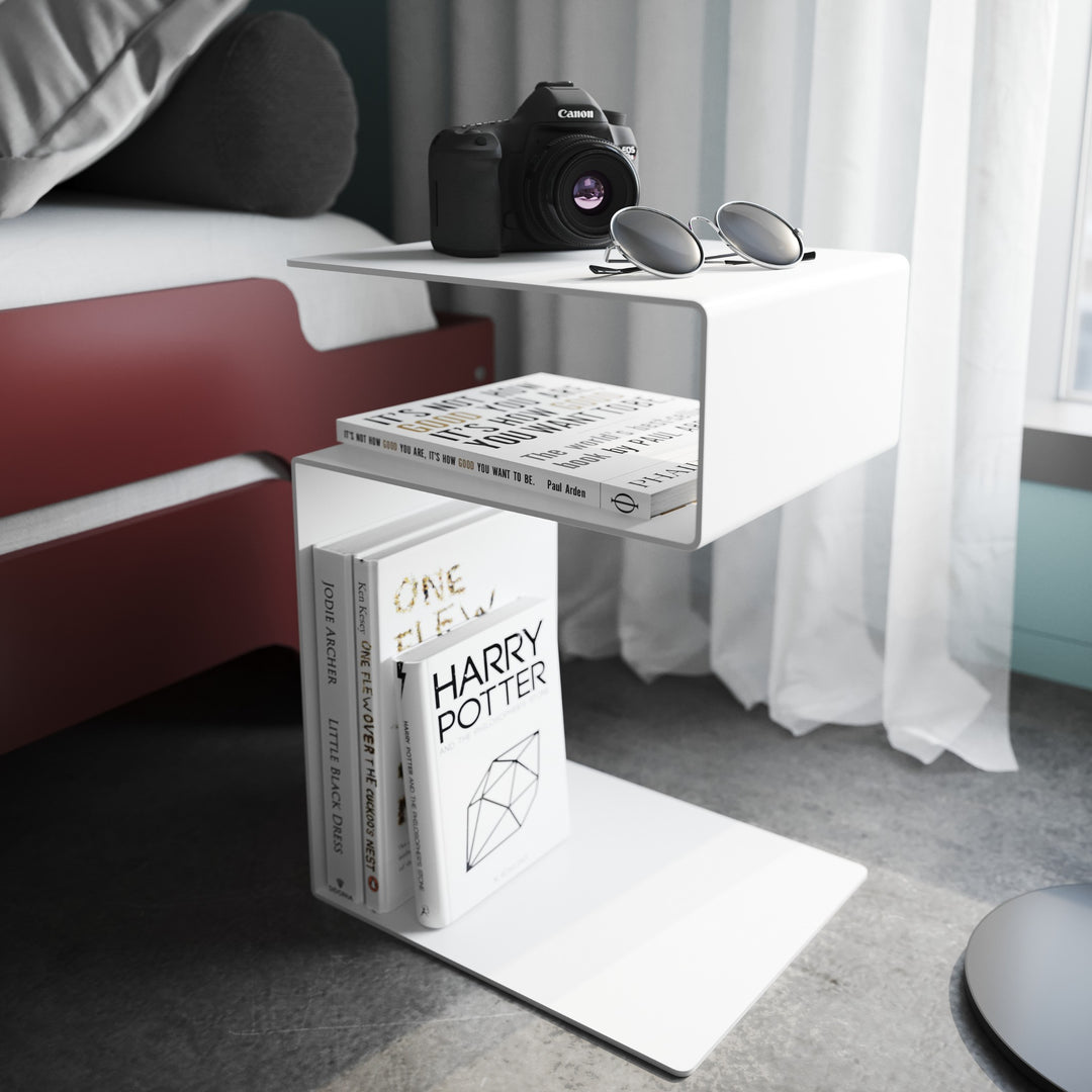 HUK - Side table and storage solution - Multitalented aluminum design | Müller