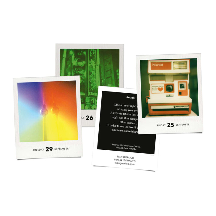 PHOTODARIUM 2026 - Polaroid Tages‑Abreiß-Kalender - 9x11 cm | seltmann+söhne