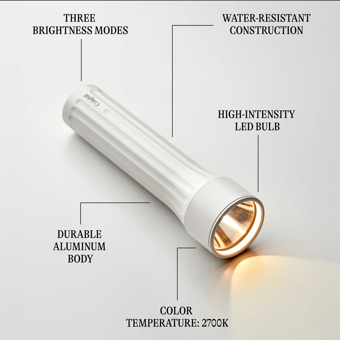 TEMPLE FLASHLIGHT - Silver Flashlight | Craighill