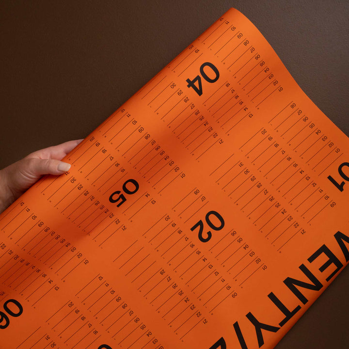 2026 YEARLY WALL CALENDAR - Tangerine Annual Wall Calendar - 60x85 cm Format A1 | KarstGoods