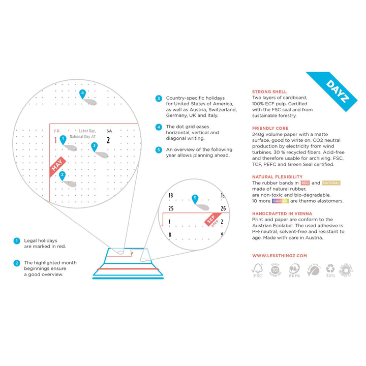 DAYZ Quer - Wochenplaner 26/27 | Less Thingz