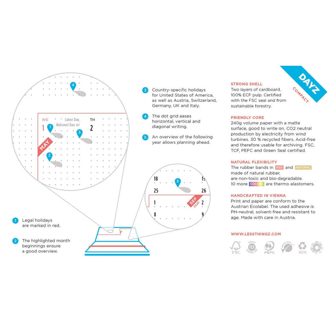 DAYS compact - Weekly planner 26/27 | Less Thingz