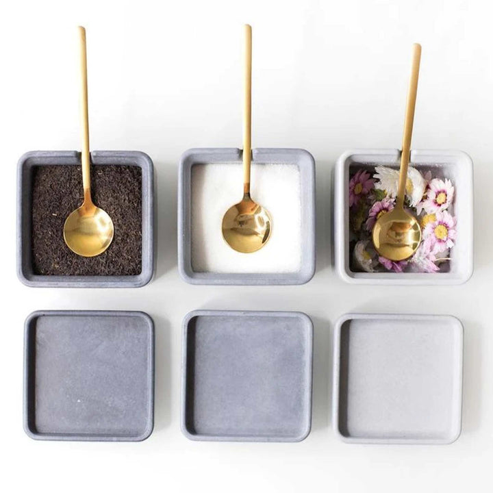 CONCRETE - sugar bowl with spoon | Formpoet