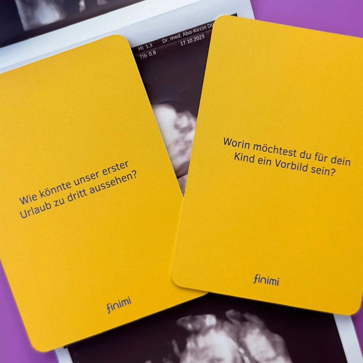 Kartenset "Ask & Task" zur Geburt – 53 Karten | Finimi