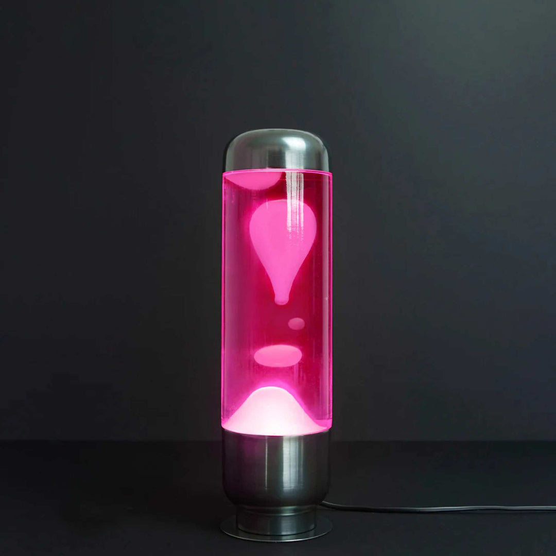 Lava Lamp Capsule – Pink-White · Aluminium · 35 cm | Balvi