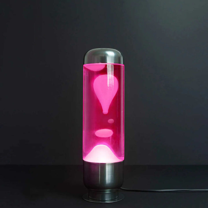 Lava Lamp Capsule – Pink-White · Aluminium · 35 cm | Balvi