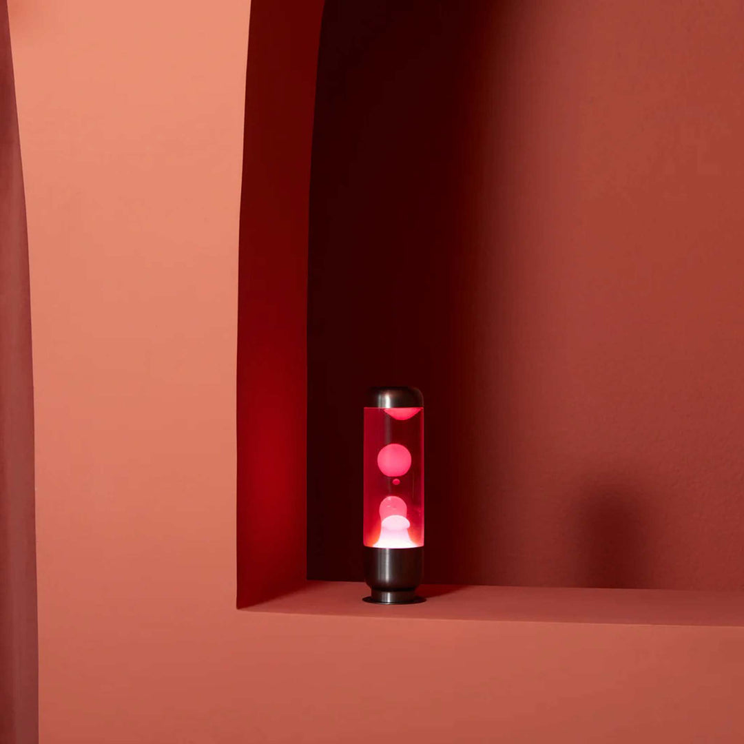Lava Lamp Capsule – Pink-White · Aluminium · 35 cm | Balvi