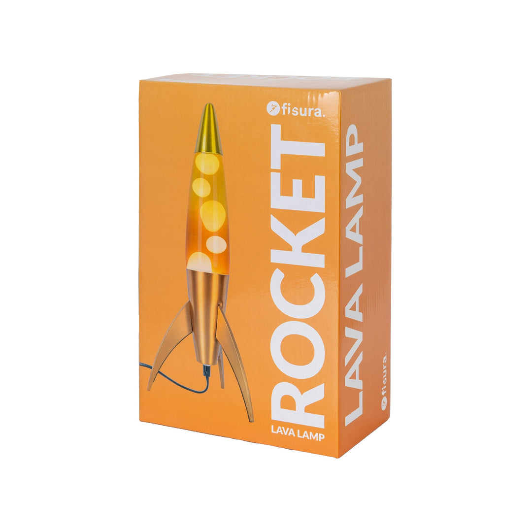 Lavalampe Rocket – Orange Gradient · Retro · 45 cm | Fisura · Tischlampe