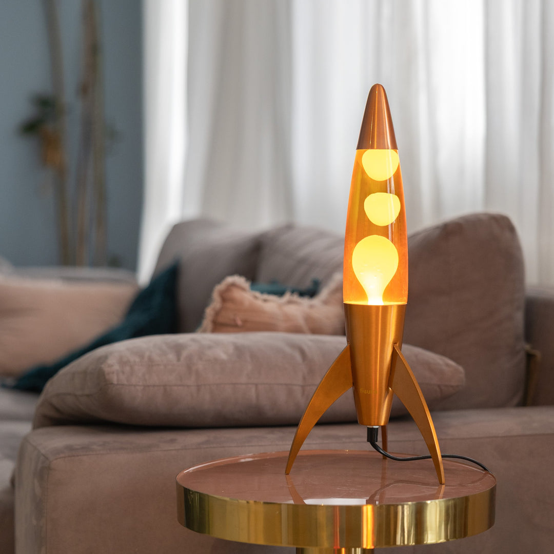 Lavalampe Rocket – Orange Gradient · Retro · 45 cm | Fisura · Tischlampe