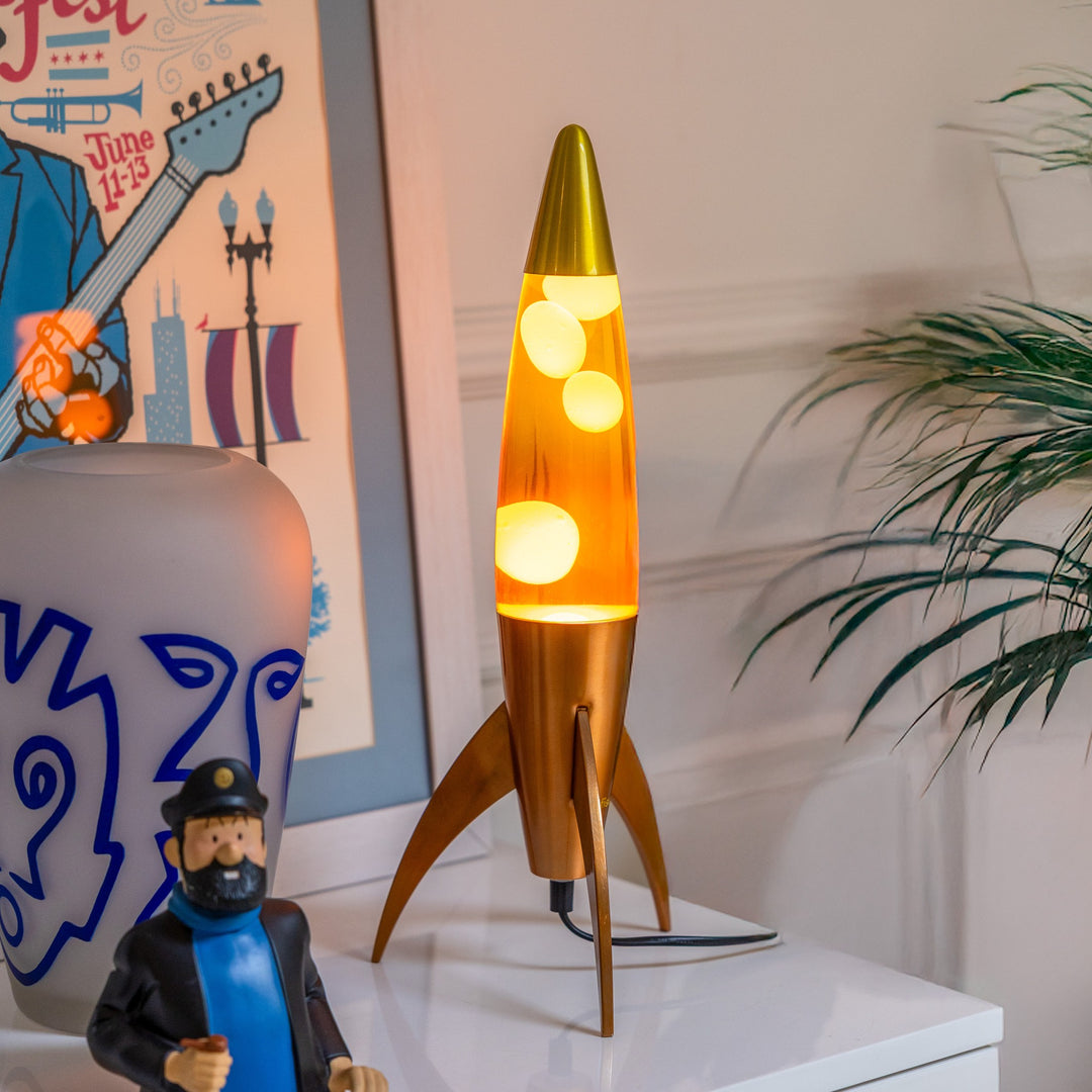 Lavalampe Rocket – Orange Gradient · Retro · 45 cm | Fisura · Tischlampe