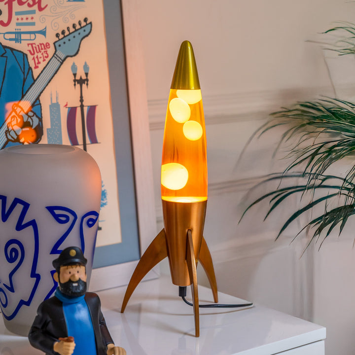 Lavalampe Rocket – Orange Gradient · Retro · 45 cm | Fisura · Tischlampe