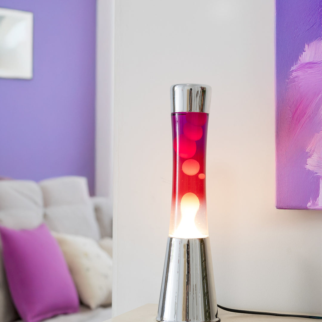 Lava Lamp Tower – Chrome, Black-Red-White, 39.5 cm – Lifestyle 4 | Fisura
