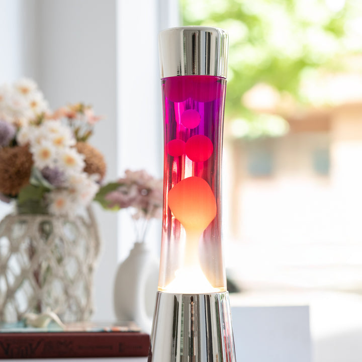 Lava Lamp Tower – Chrome, Black-Red-White, 39.5 cm – Lifestyle 5 | Fisura