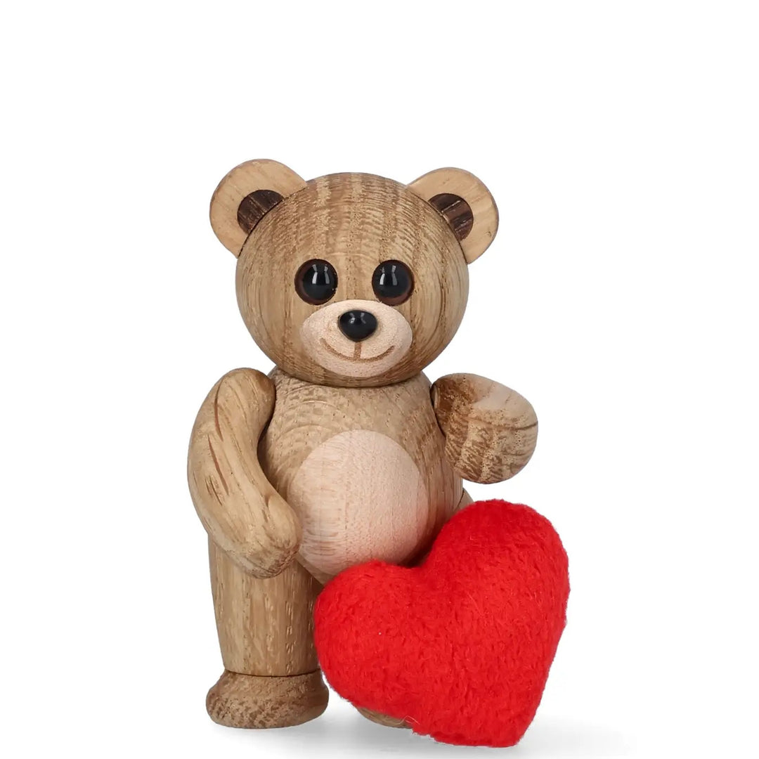 Wooden Teddy Bear Squeeze – Oak · 7.6 cm | Spring Copenhagen