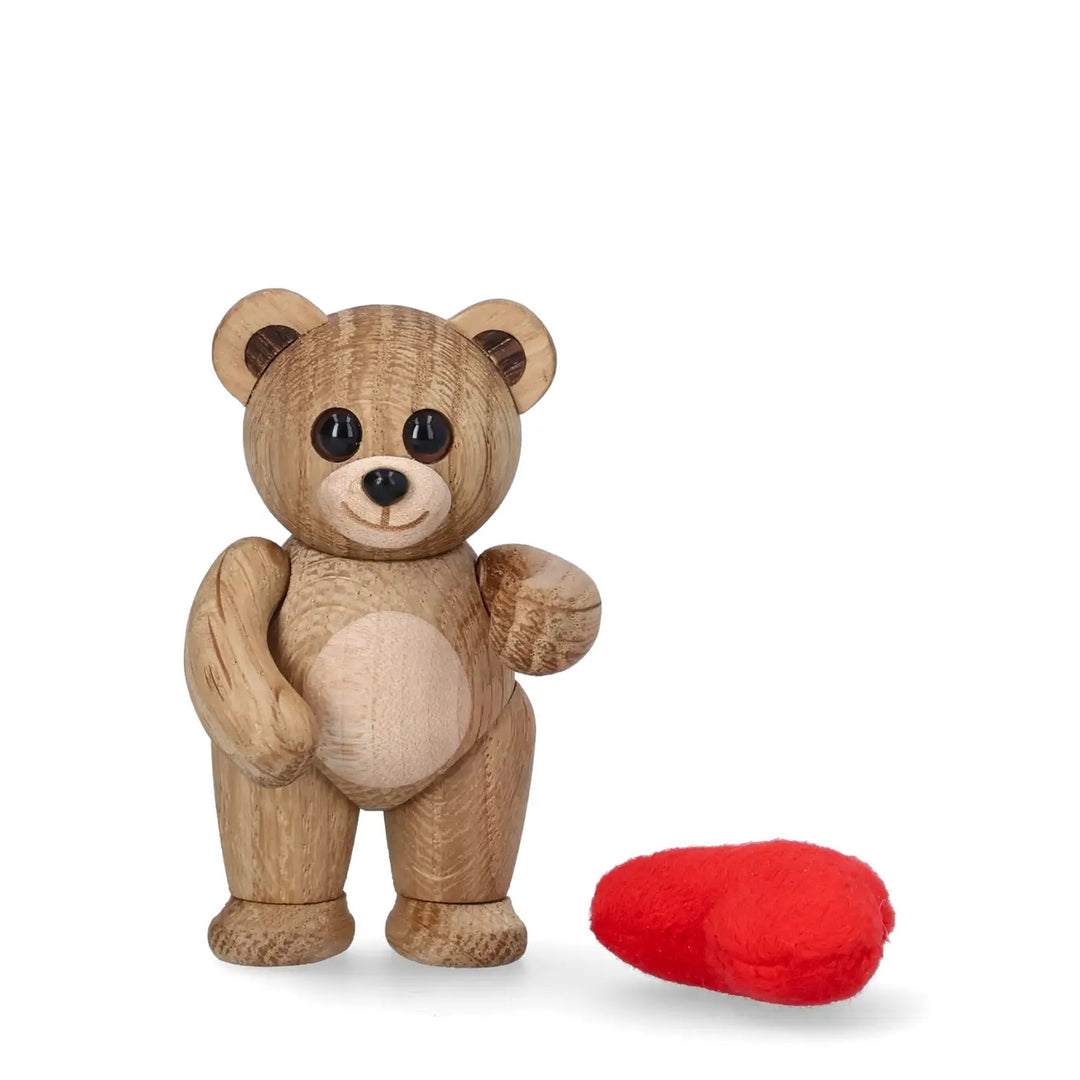 Wooden Teddy Bear Squeeze – Oak · 7.6 cm | Spring Copenhagen