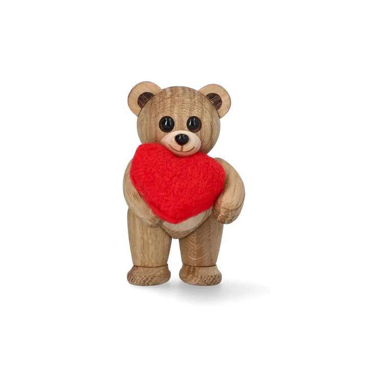 Wooden Teddy Bear Squeeze – Oak · 7.6 cm | Spring Copenhagen
