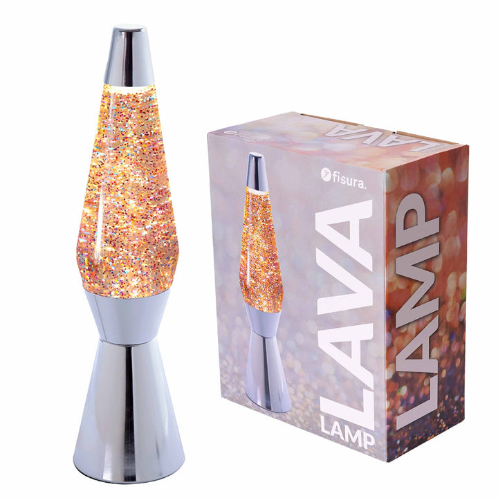 Lava Lamp Bullet – Pink Glitter · Retro · 40 cm | Fisura · Table Lamp