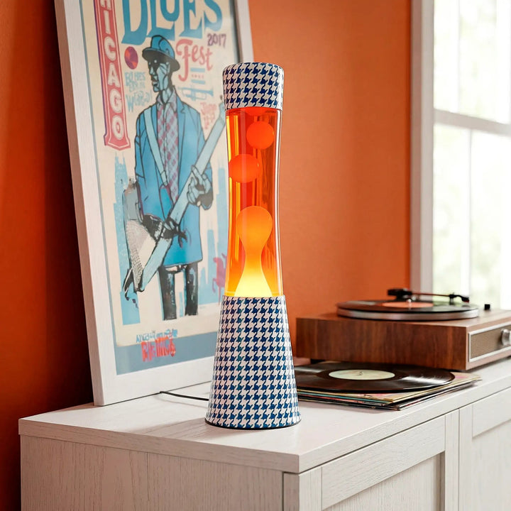 Lava Lamp Tower Bon Voyage – Printed Glass · Retro · 39.5 cm | Fisura · Table Lamp