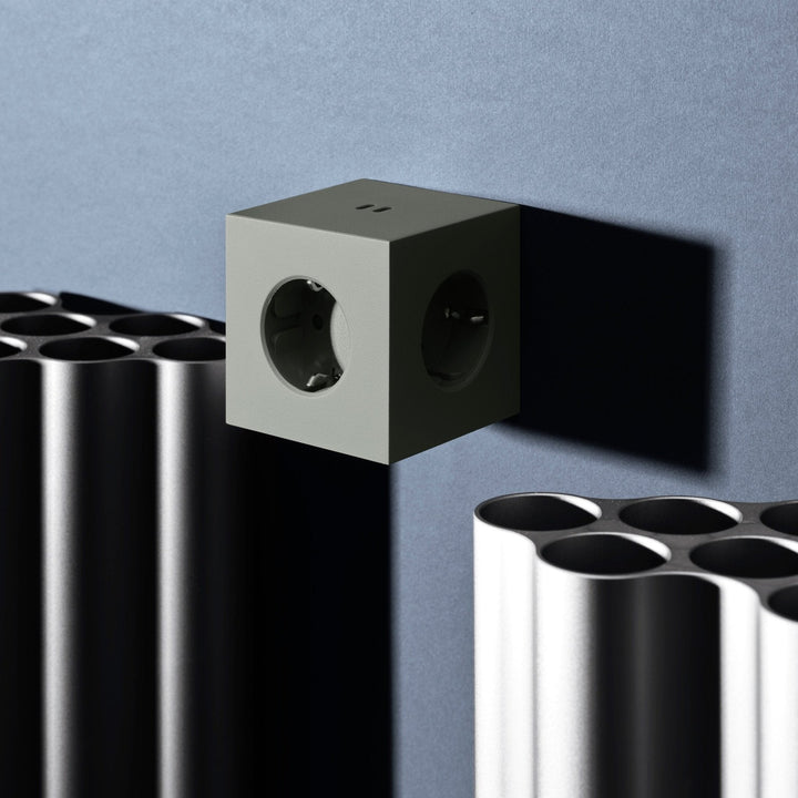 Power Strip "Square 2" – Green · 3-Way · USB-C | Avolt