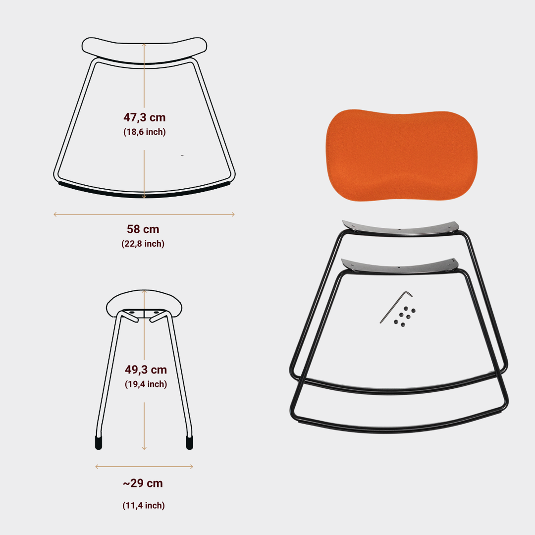 JOJIKO - Bürostuhl - ergonomischer Hocker | Muista