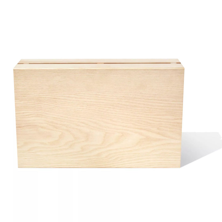 Knife Block "Timber Twin" – Ash Wood · 22 cm | side by side