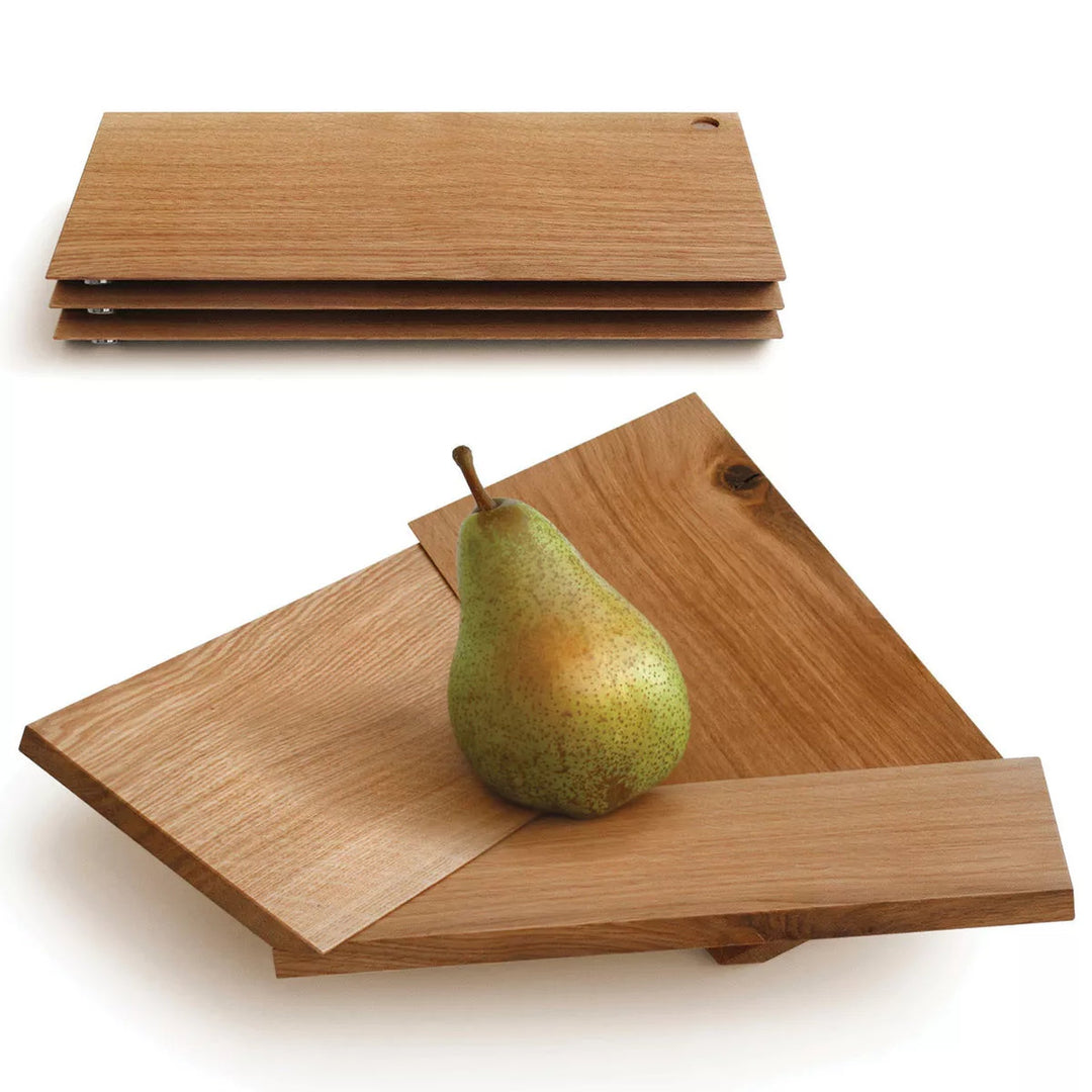 Fruit Bowl "Oh Là Là" – Oiled Oak · 31 cm | side by side