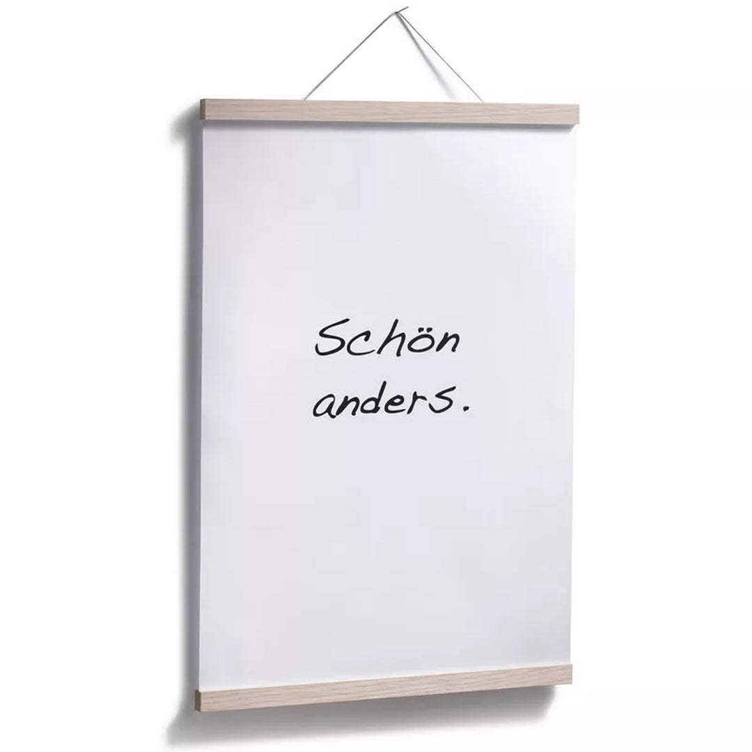 Magnetische Posterleiste A2 – Eiche · 42 cm | side by side