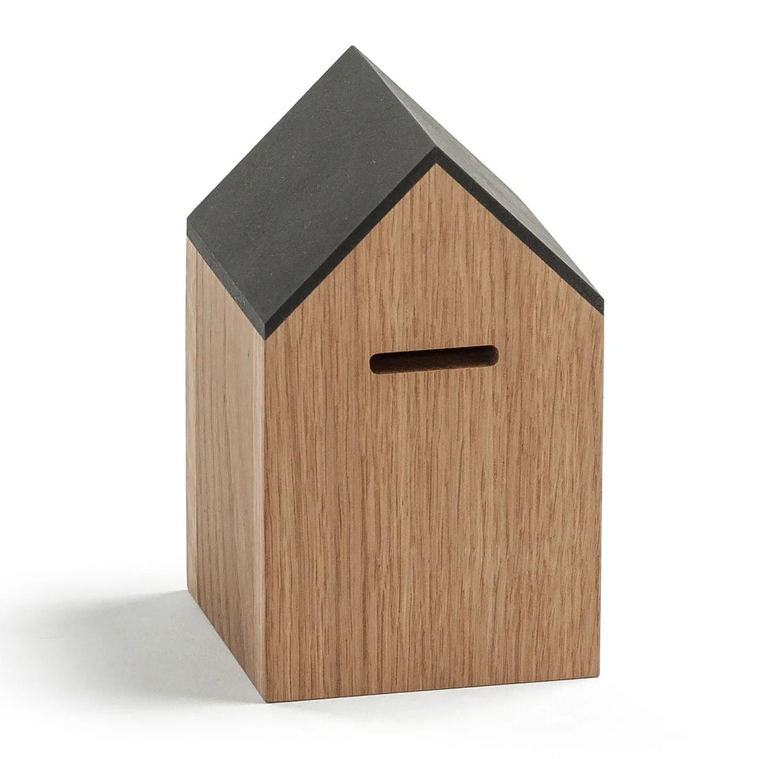 Spardose Sparhaus – Eiche geölt · 15,5 cm | side by side