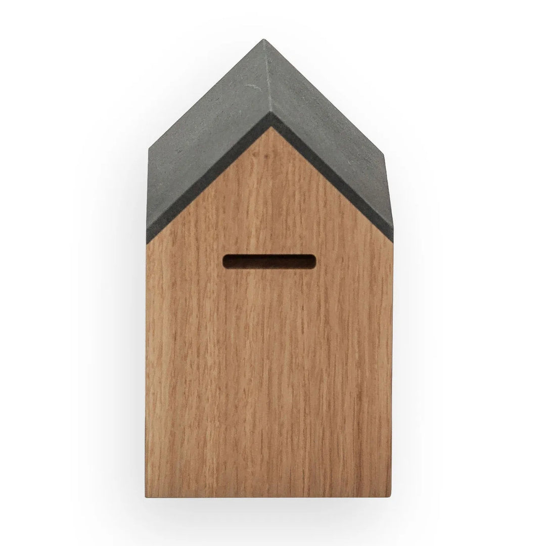 Spardose Sparhaus – Eiche geölt · 15,5 cm | side by side