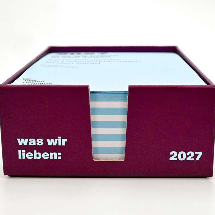 Notizkalender "Was Wir Lieben" 2027 – 368 Blatt | Hermann Schmidt