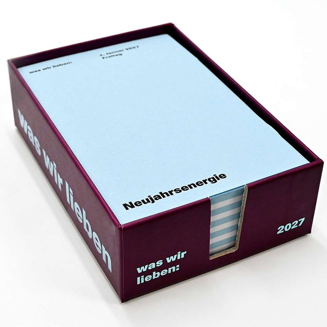 Notizkalender "Was Wir Lieben" 2027 – 368 Blatt | Hermann Schmidt