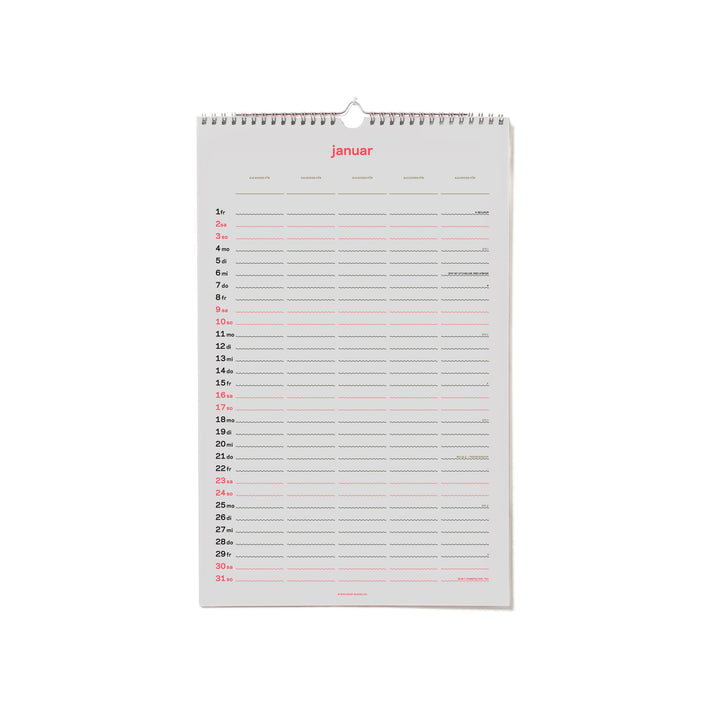 Family Calendar 2027 – German · 5 Columns · 26.7×42 cm | rikiki