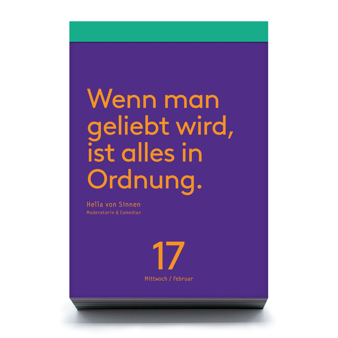 Desk Calendar Denkpause 2027 – 365 German Quotes | seltmann+söhne