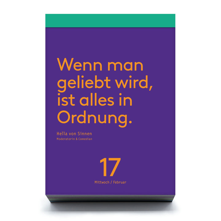 Desk Calendar Denkpause 2027 – 365 German Quotes | seltmann+söhne