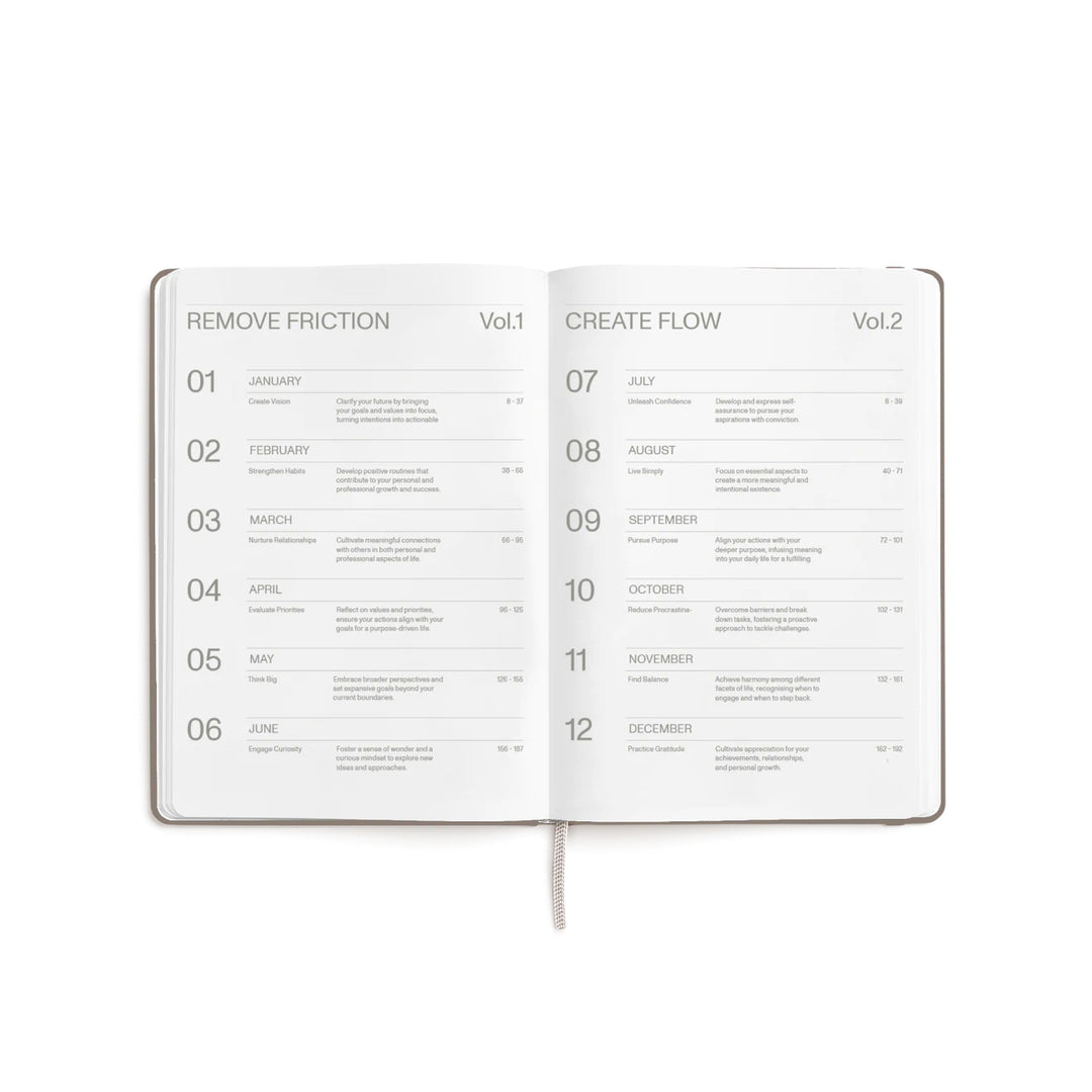 Tagesplaner 2027 2er-Set – Steinpapier · A5 Hardcover · Ebony | Karst